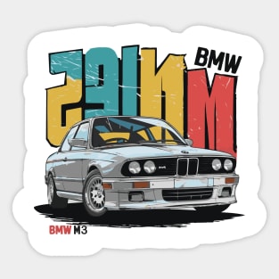 Bmw M3 E30 Vintage Car Sticker